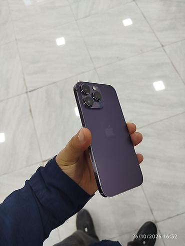 iphone 14 pro qiymət: IPhone 14 Pro Max, 128 GB, Deep Purple, Zəmanət, Barmaq izi, Simsiz şarj — 3