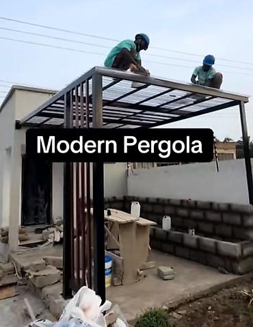 pergola: Müasir metal pergola və dayanacaq örtüyü – fasad və həyət üçün — 2