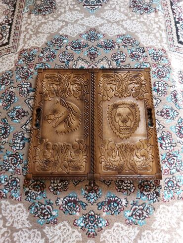 Nərdlər: Taxta nərd-şahmat lövhəsi - Material: massiv taxta, yandırma və — 9