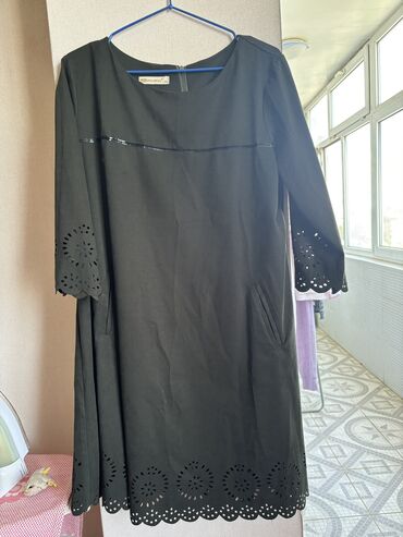 женское платье с воланом: Kokteyl donu, Midi, XL (EU 42)
