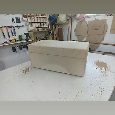lidl namestaj: Tapacirana klupa/sanduk sa poklopcem Dimenzije: 90x45x40cm - — 3