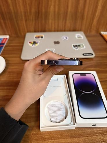 Мобильные телефоны: IPhone 14 Pro, Б/у, 256 ГБ, Deep Purple, Коробка, 76 % — 8