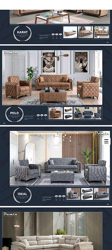 Damla Mebel – Divan/Kreslo Dəstləri Karat modeli - Tərkib: 3 nəfərlik