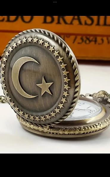 cib saatı: Osmanlı üslublu cib saatı – ay-ulduz motivli qapaq - Korpus: antik — 1
