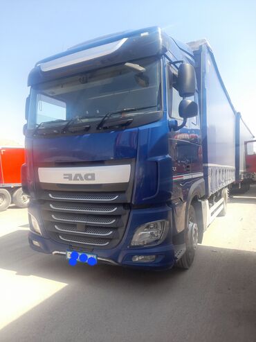 кран манипулятор: Прицеп, DAF, Тентованный, от 12 т, Б/у