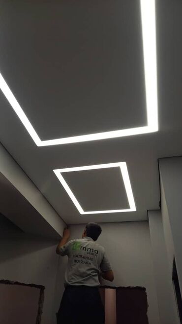 Другие строительные материалы: Натяжной потолок теневой, парящий профиль, стройный карниз, световой — 5