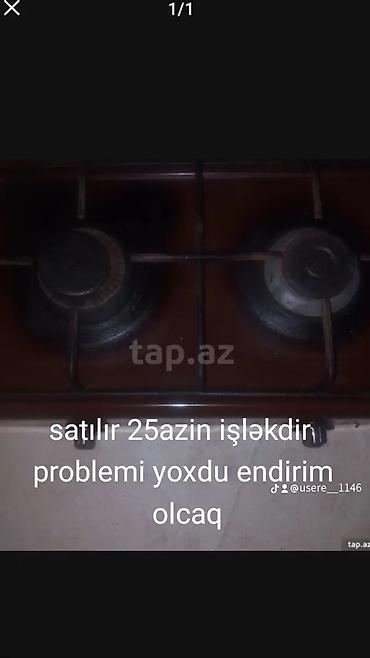 İki gözlü qaz plitəsi - Səth: emallı, tünd rəng - Müstəqil masaüstü