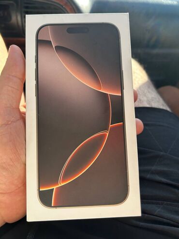 Apple iPhone: IPhone 16 Pro Max, Новый, 256 ГБ, Desert Titanium, Зарядное устройство, Кабель, Коробка, 100 %