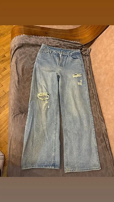 Cinslər: - Məhsul: Qadın denim şalvar - Rəng: Açıq mavi (light wash) - Model — 1