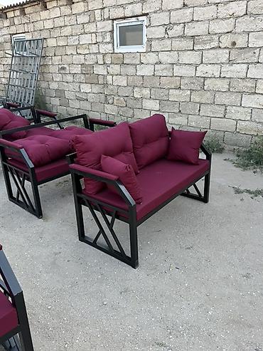 divanlat: Metal karkaslı bağ və veranda divanı / oturacaq dəsti Müasir dizaynda — 3