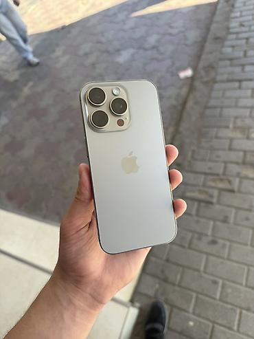 IPhone 15 Pro, Natural Titanium, Face ID lalafo.az -da IPhone 15 Pro, Natural Titanium, Face ID