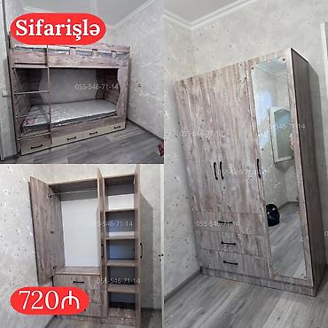 Uşaq otağı üçün modul dəst – ikimərtəbəli çarpayı və qarderob lalafo.az -da Uşaq otağı üçün modul dəst – ikimərtəbəli çarpayı və qarderob