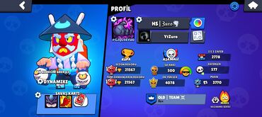 Digər oyun və konsollar: Brawl Stars hesabı 21567 kupası.Hesabda 66 döyüşçü