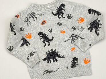 szary sweterek dla dziewczynki: Sweterek, F&F, 4-5 lat, 104-110 cm, stan - Dobry
