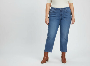 spodnie damskie jeans 7 8: Jeansy damskie, rozmiar XL