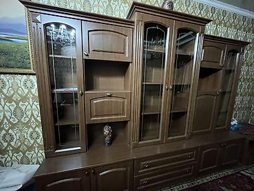 Стенки-шкафы: Стенка-шкаф, Тип стенки-шкафа: Горка, Для зала, Б/у, Особенности: Для хранения посуды — 3
