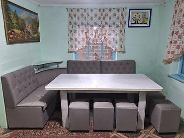 Кухонный мягкий уголок, Б/у, цвет - Серый at lalafo.kg Кухонный мягкий уголок, Б/у, цвет - Серый