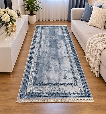 belis cvece: Tepih – moderni pravougaoni dizajn - Dimenzije: približno 80–90 cm — 1