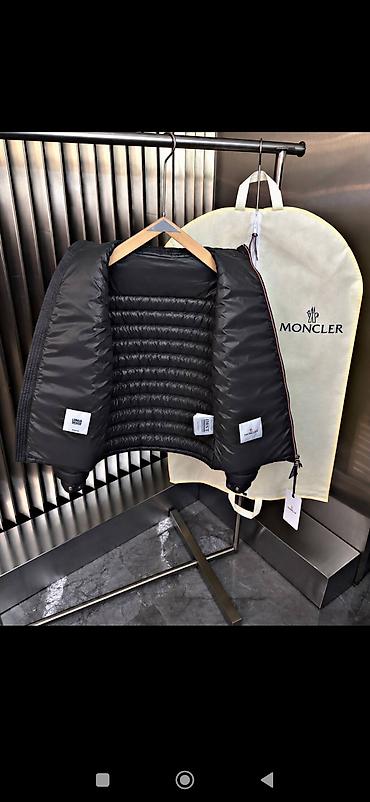 пуховики монклер: Легкий пуховик Moncler - Модель: стеганая куртка без капюшона с — 2