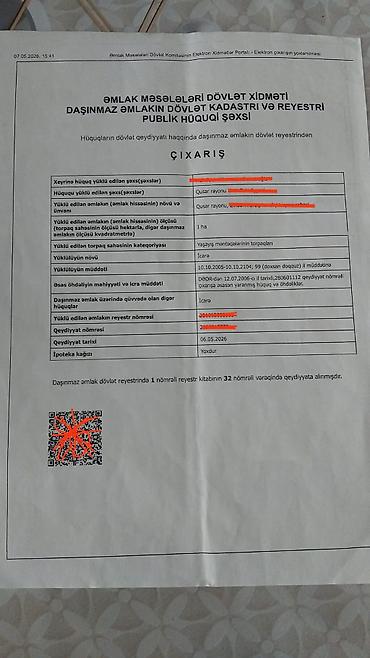 Kirayə torpaq sahələri: 100 sot Biznes üçün — 1
