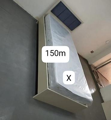 Tək nəfərlik çarpayı və döşək dəsti - Ölçü: təxminən 90x190 sm (tək