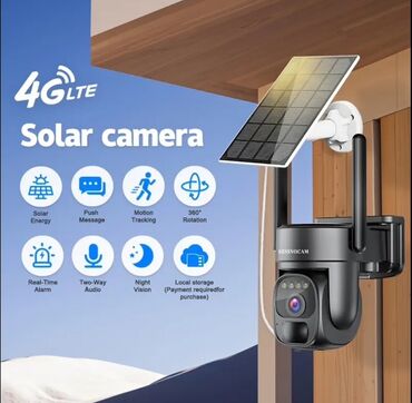 Günəş enerjisi ilə işləyən və 4G LTE sim kart dəstəyi olan bu kamera