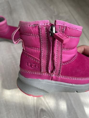 обувь уги: Детские зимние ботинки UGG - Цвет: ярко-розовый/фуксия с серой — 3