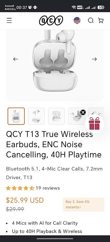 honor 9 pad: QCY T13 True Wireless Earbuds - Bluetooth 5.1 bağlantısı – sabit və — 4