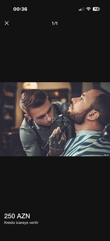 berber iş: Barbershopda ustalar üçün kreslo icarəsi. - Aylıq icarə haqqı: 200 — 1
