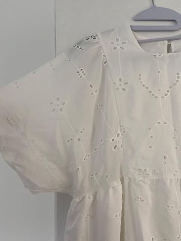 bele torbe: Shein Belo pamučno haljina/tunika sa vezom (broderie anglaise) - — 3