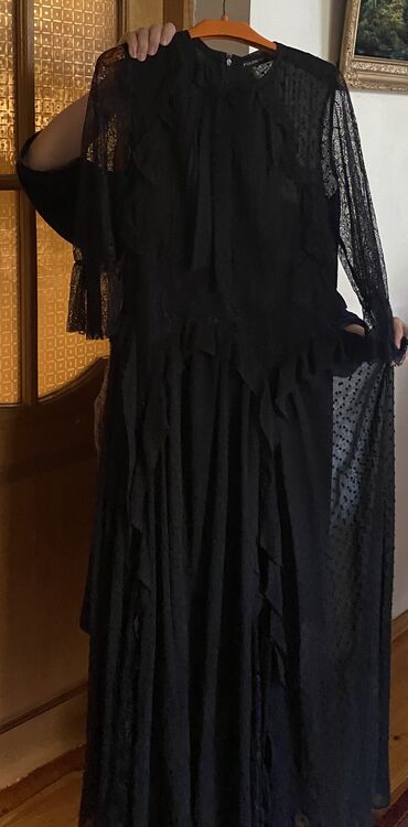 uzun donlar: Вечернее платье, Макси, XL (EU 42)