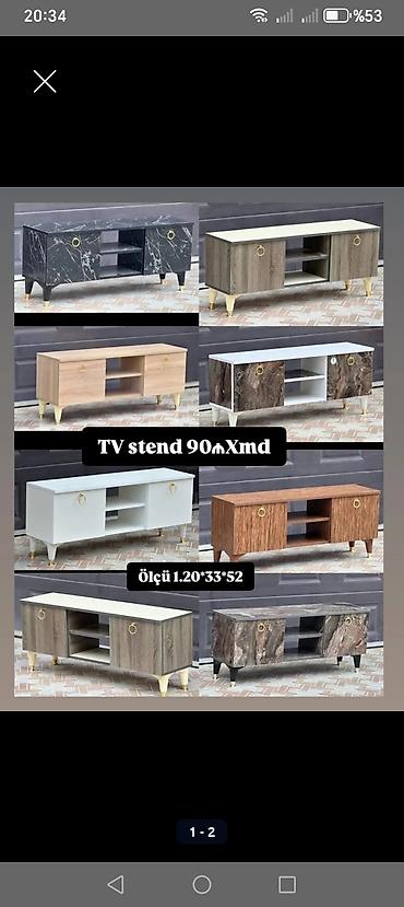 tv stend satilir: Yeni, Düz TV altlığı, Polkalı — 2