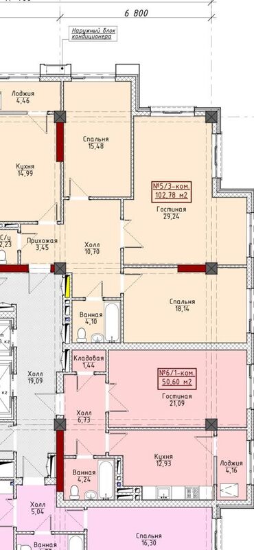 суточная квартира город ош: 3 комнаты, 103 м², Элитка, 12 этаж, ПСО (под самоотделку)