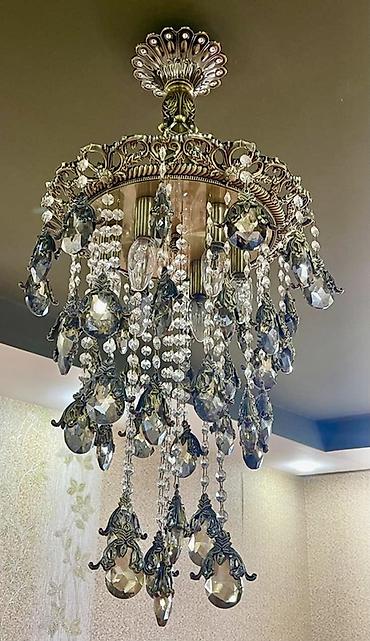 blutut luster: Çılçıraq, 10 və daha çox lampa, Metal — 1