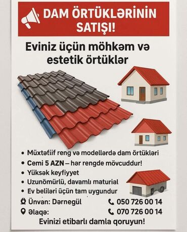 Qızdırıcı və isidicilər: Profnastil, Dam üçün