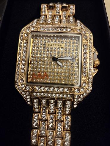 cartier azerbaijan: Cartier tərzində zərif qadın qol saatı - Korpus: qızılı tonlarda — 8