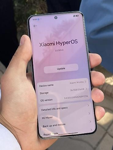 iphone iphone: Xiaomi, 14 Ultra, Б/у, 256 ГБ, цвет - Голубой, 1 SIM, 2 SIM, eSIM — 10