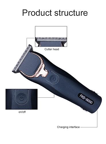 sac tokulməsi: Mini Profissional Trimmer FKS 8688 - 2 sürətli 7000RPM / 1400mAh / 240 — 9