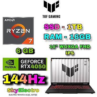 alienware: Yeni ASUS TUF Gaming, 16 ", AMD Ryzen 7, 1 TB, Pulsuz çatdırılma, Ödənişli çatdırılma, Rayonlara çatdırılma — 1