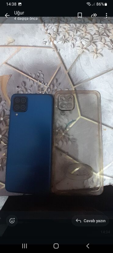 Samsung: Samsung Galaxy A12, 64 GB, rəng - Mavi, Barmaq izi