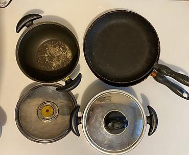 тефал: Tefal: 2 сковороды и 1 крышка. Покупал на заказ в Дании. Made in — 5