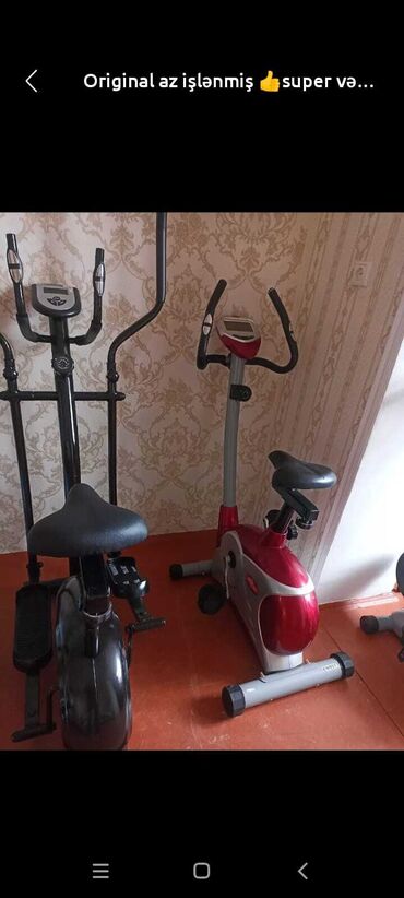 Velotrenajorlar: İki ədəd idman trenajoru: biri elliptik, digəri isə velosiped