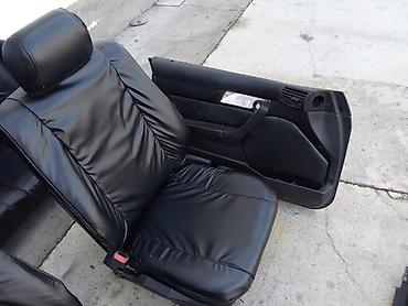 Двери и комплектующие: Кожаные сидение и карты и торпеда от бмв е 34 салон е 34 черное — 4