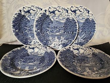 Ostali antikviteti: Engleski tanjiri Crown Ducal iz 70ih. Engleski desertni tanjiri bez — 2