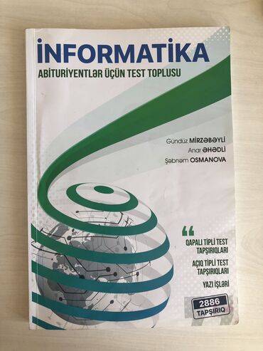 abituriyent jurnali 2022 qiymeti: İnformatika Abituriyentlər üçün test toplusu