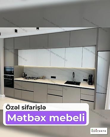 mdf material: Sifarişlə mətbəx dəsti, Özü çəkən petlələr, MDF — 1