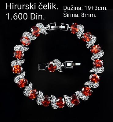 necklace: Elegantne narukvice od hirurškog čelika sa bogato brušenim kamenjem u — 1