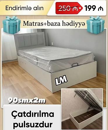 genc otagı: Tək nəfərlik yataq dəsti – 90 sm x 200 sm. - Komplekt: çarpayı — 1