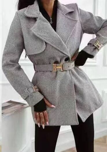 Kaputi: Ženski strukirani kaput s pojasom - Model do sredine butina, sa — 2