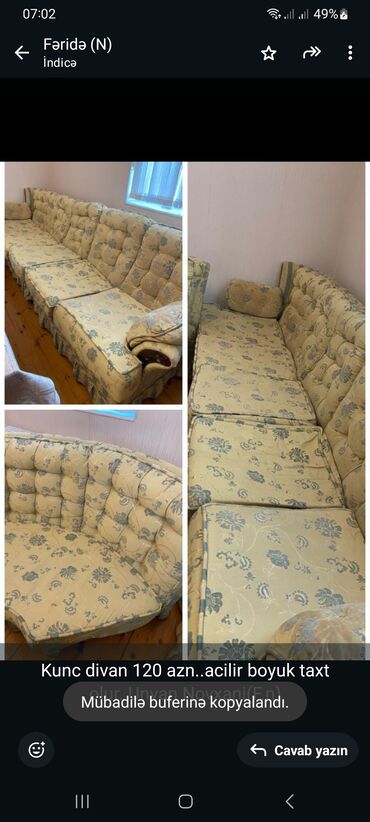 диваны в баку: Künc divan, Açılan, Bazasız, Parça